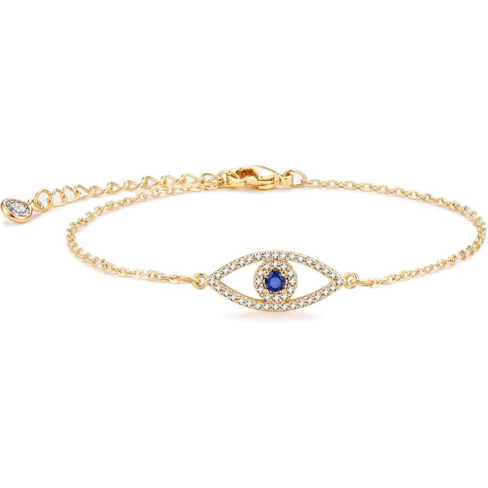 Women's 14K Gold Plated Dainty Chain Simple Jewellery Cute Handmade Bracelet